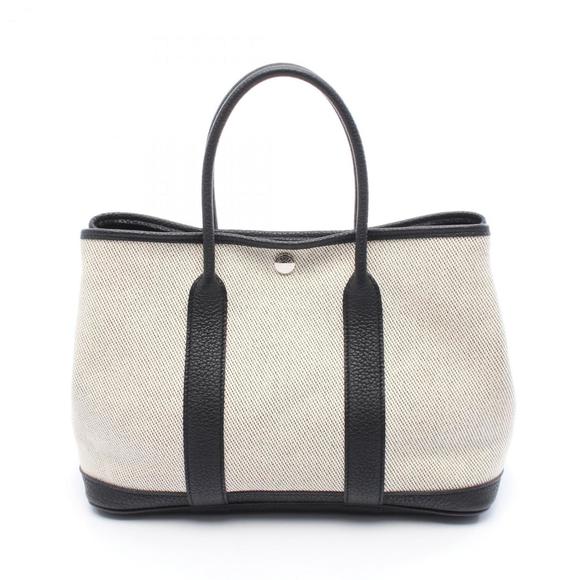 Hermes Hermès Garden Party TPM Tote Bag, Canvas and Leather, Toile Twill H / ... - Picture 1 of 6